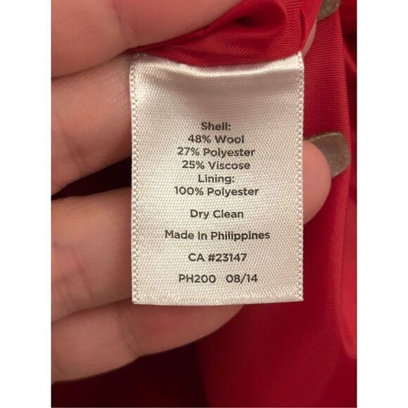 Talbots Red Wool Skirt 10P Holiday, Christmas, Valentine's Day EUC - Picture 4 of 8